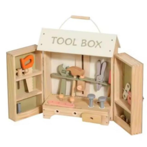 صندوق أدوات خشبي للأطفال – تجربة لعب ممتعة وتعليمية
